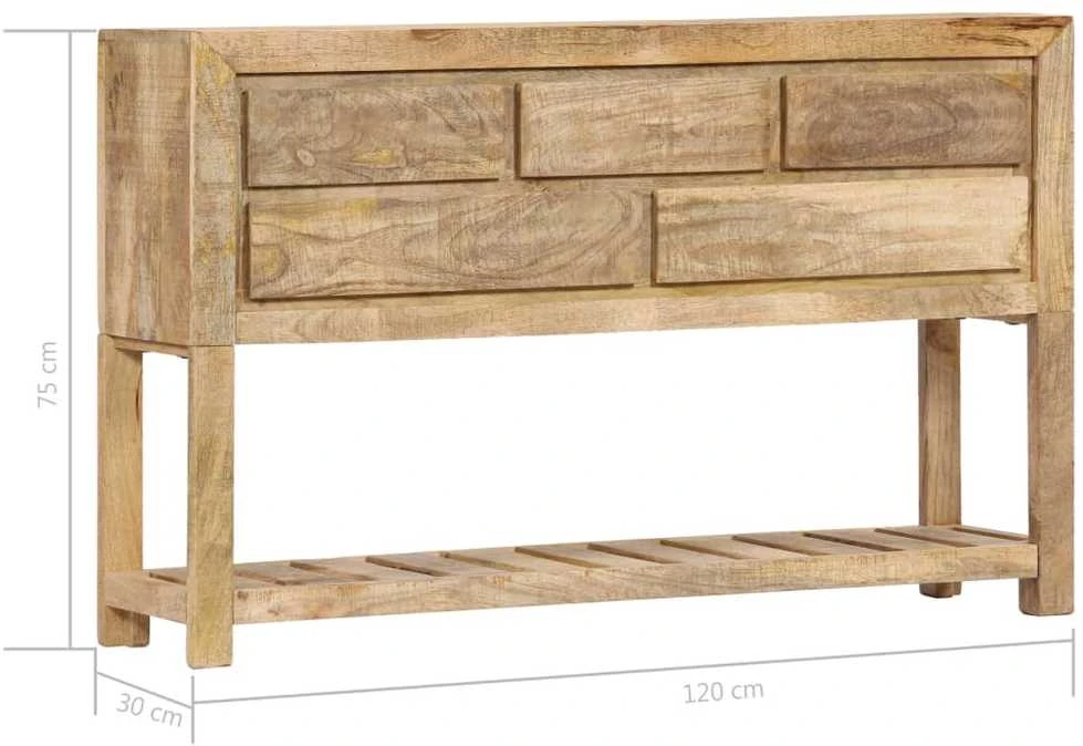 Šoninė spintelė, 120x30x75cm, mango medienos masyvas