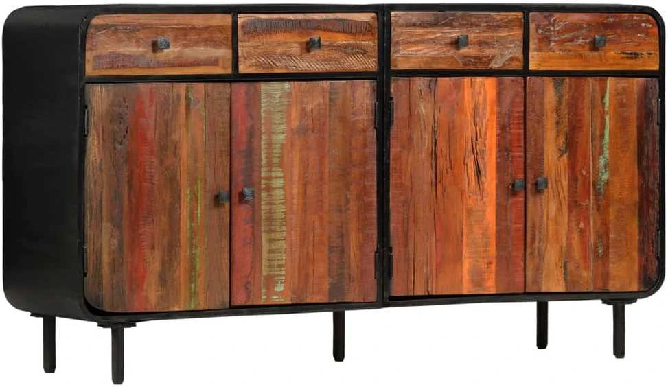 Šoninė spintelė, 140x35x76cm, perdirbtos medienos masyvas