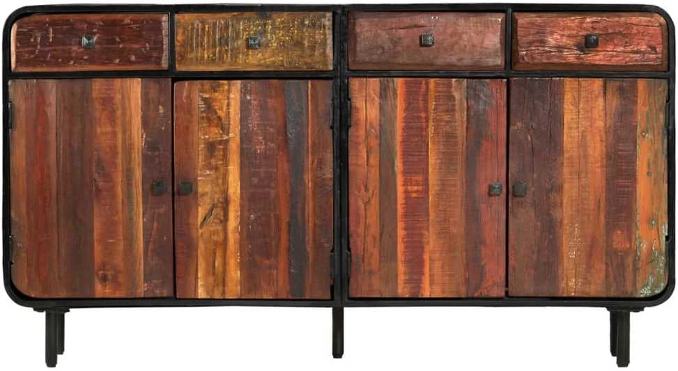 Šoninė spintelė, 140x35x76cm, perdirbtos medienos masyvas
