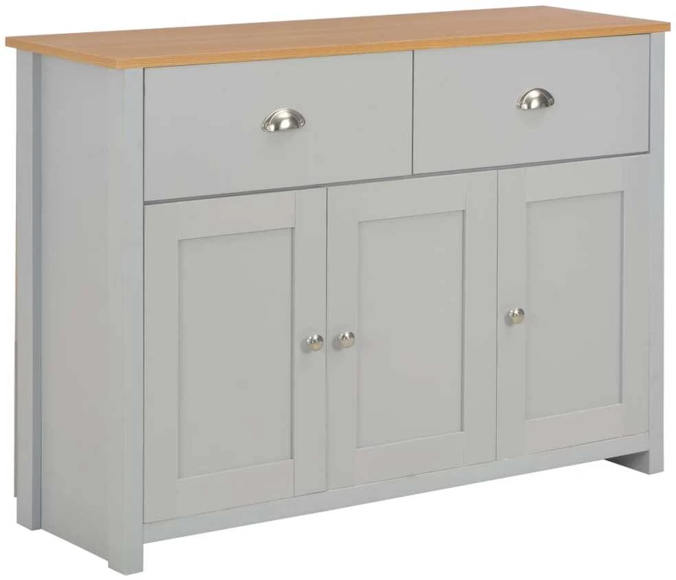Šoninė spintelė, pilka, 112x35x81 cm