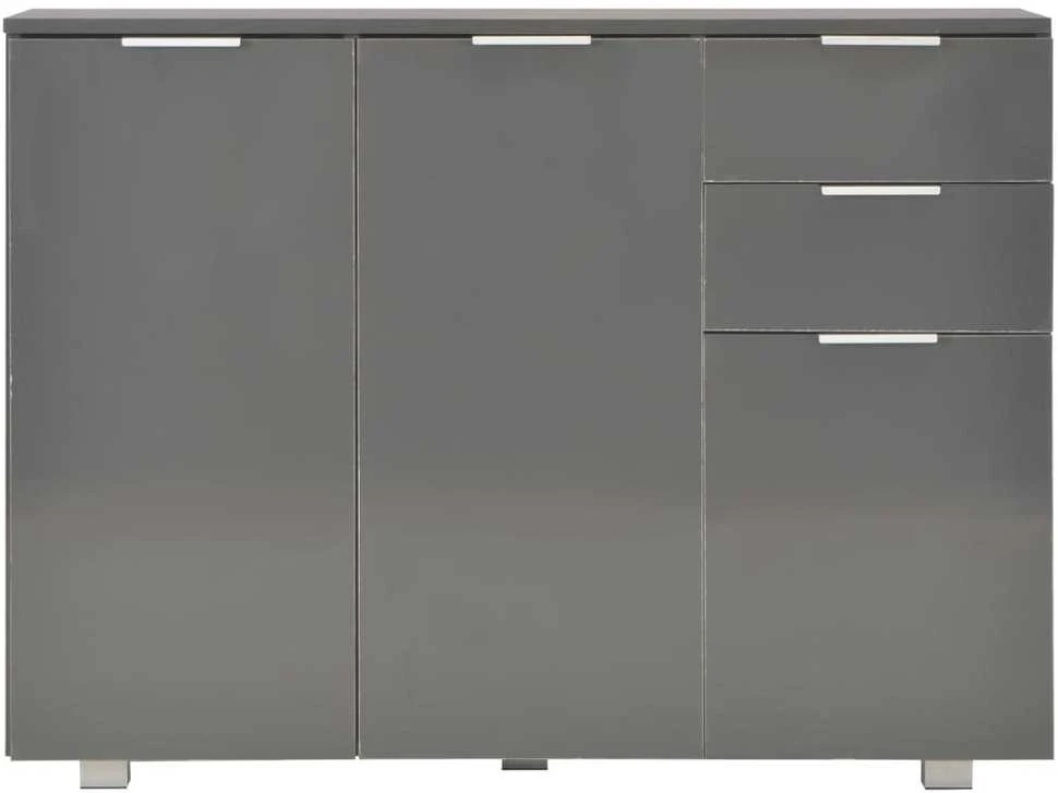Šoninė spintelė, pilkos spalvos, 107x35x80,5cm, labai blizgi