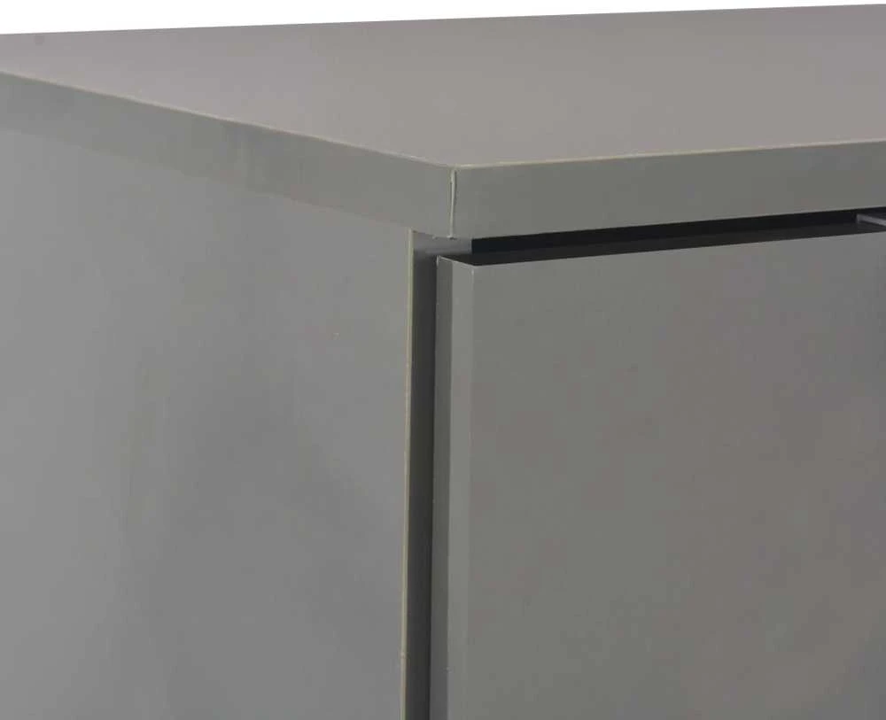 Šoninė spintelė, pilkos spalvos, 107x35x80,5cm, labai blizgi