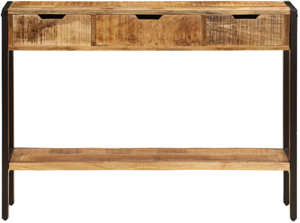 Šoninė spintelė su 3 stalčiais, 110x35x75cm, mango med. mas.