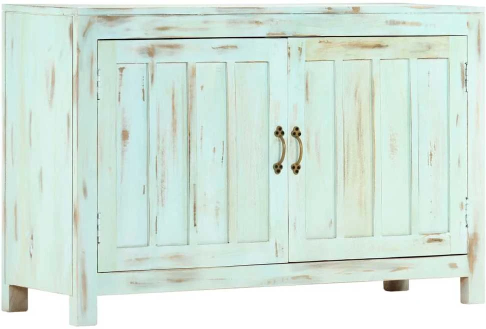 Šoninė spintelė, švies. mėl. sp., 110x35x70cm, mango med. mas.