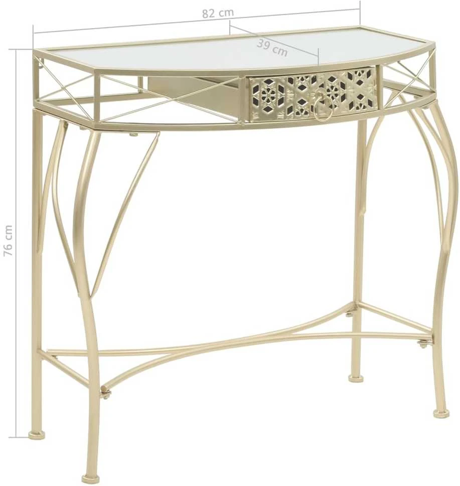Šoninis staliukas, aukso sp., prancūziškas, 82x39x76cm