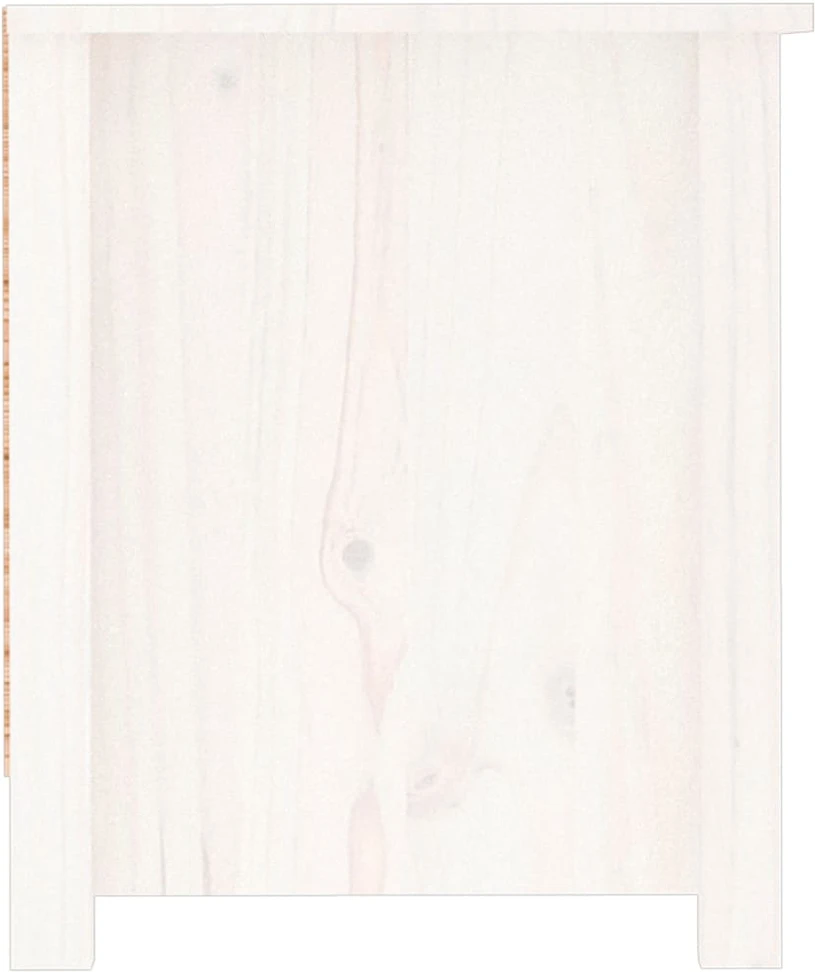Spintelė batams, balta, 110x38x45,5cm, pušies medienos masyvas