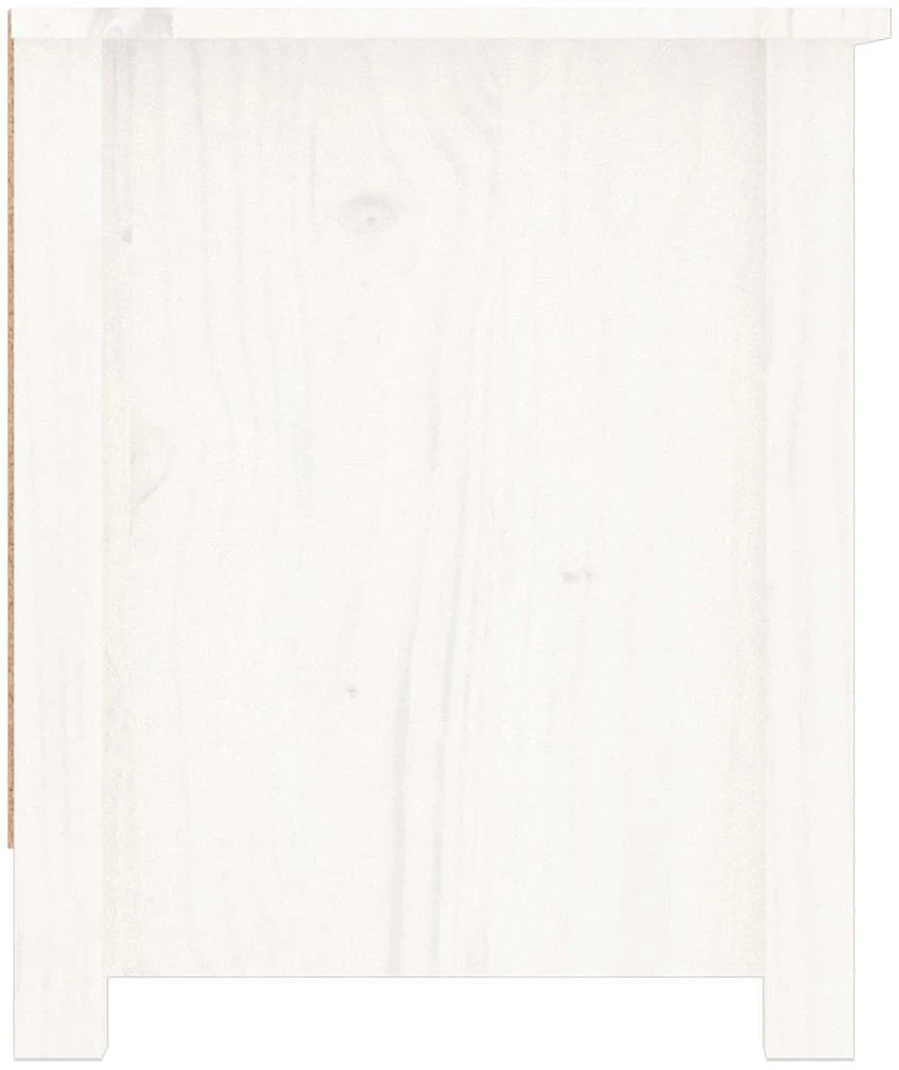 Spintelė batams, balta, 110x38x45,5cm, pušies medienos masyvas