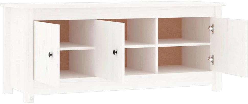Spintelė batams, balta, 110x38x45,5cm, pušies medienos masyvas