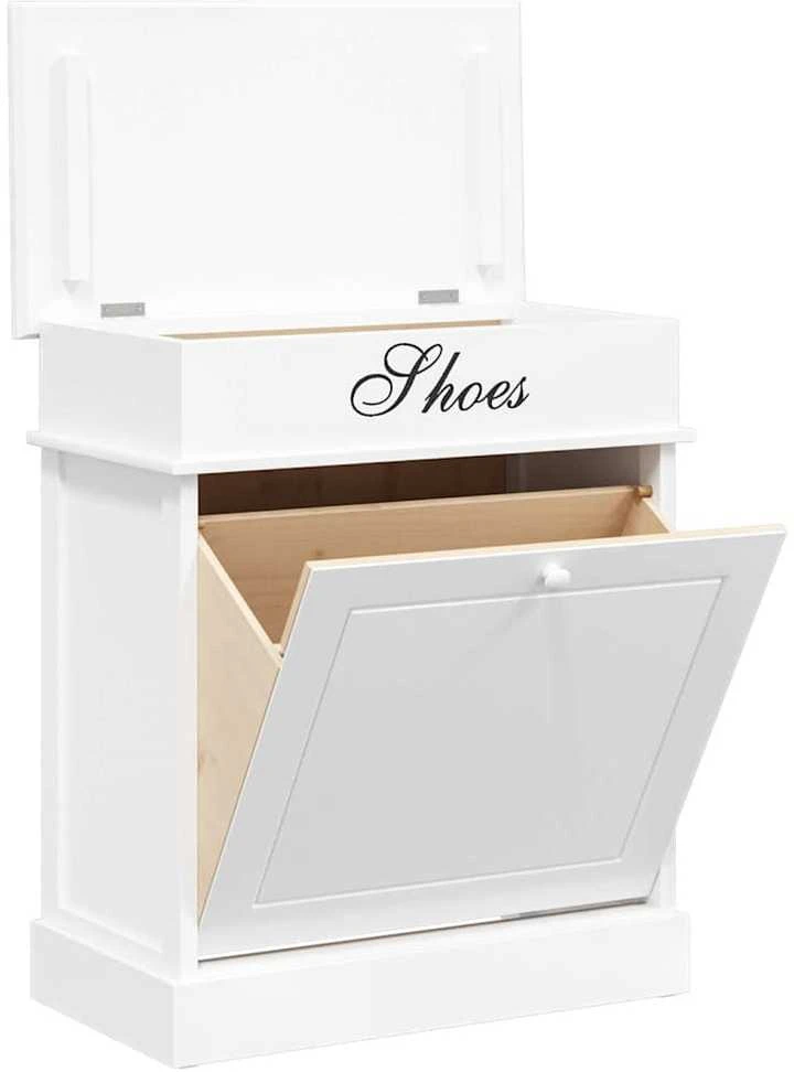 Spintelė batams, baltos sp., 50x28x58cm, paulovnijos mediena
