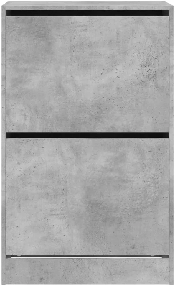 Spintelė batams, betono pilka, 60x34x96,5cm, apdirbta mediena