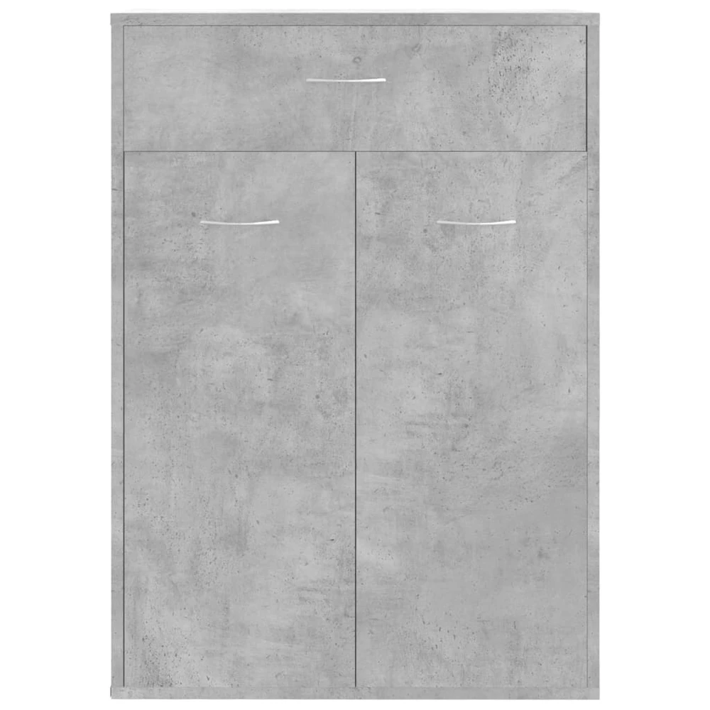Spintelė batams, betono pilka, 60x35x84cm, apdirbta mediena