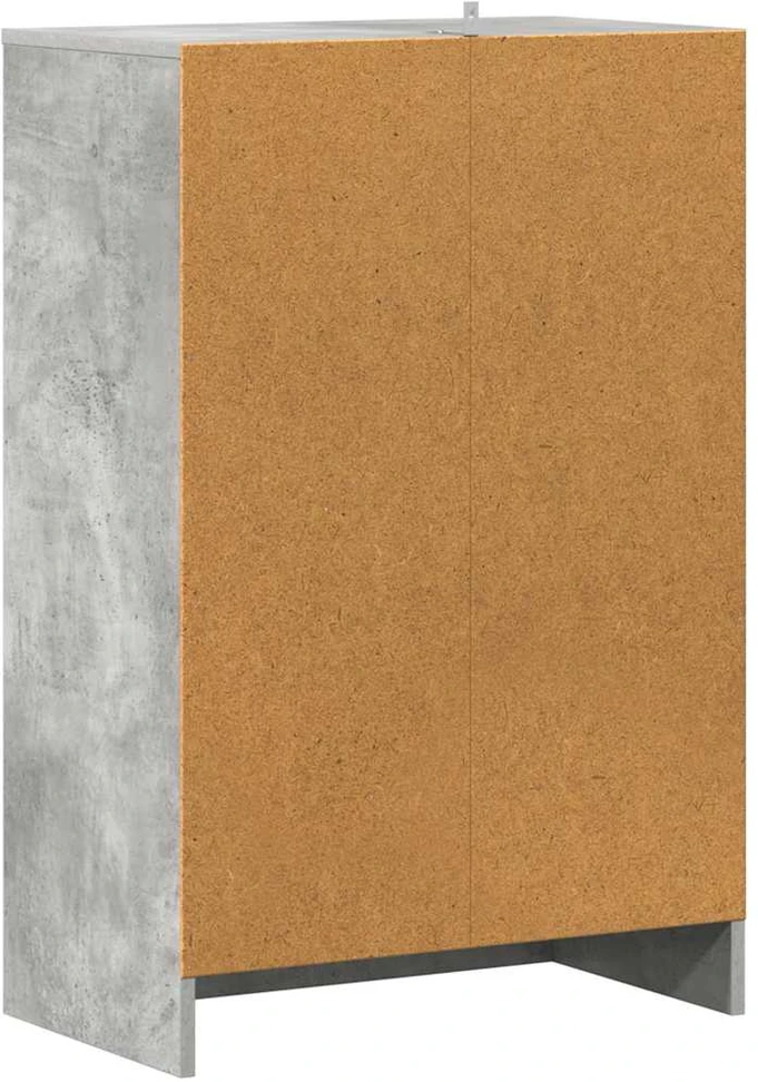 Spintelė batams, betono pilka, 60x35x92cm, apdirbta mediena