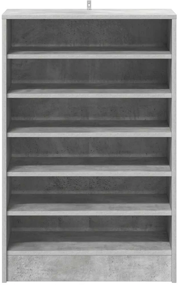 Spintelė batams, betono pilka, 60x35x92cm, apdirbta mediena