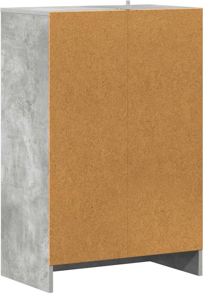 Spintelė batams, betono pilka, 60x35x92cm, apdirbta mediena