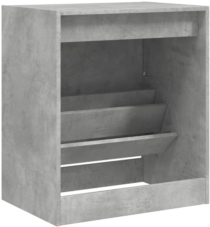 Spintelė batams, betono pilka, 60x42x69cm, apdirbta mediena
