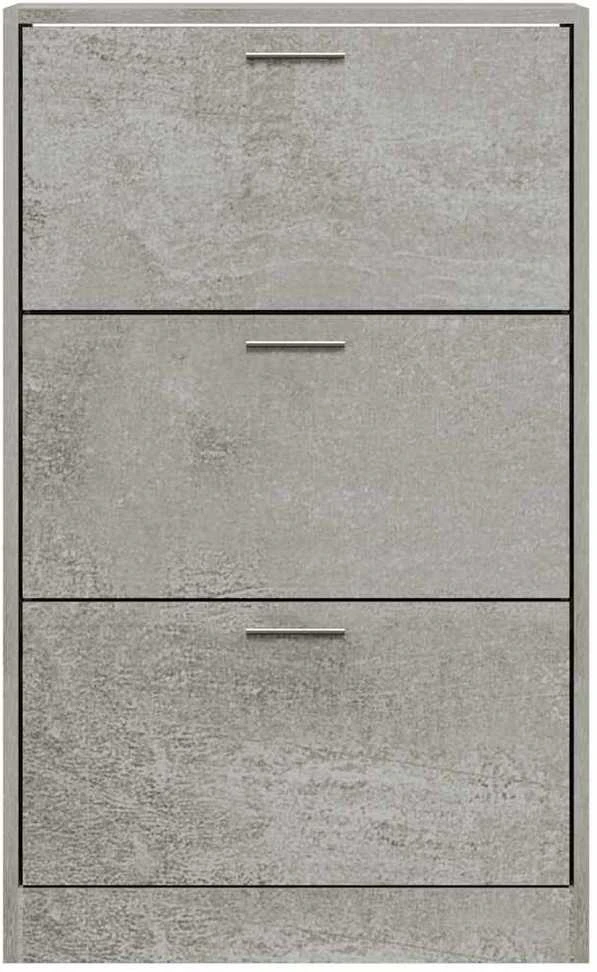 Spintelė batams, betono pilka, 63x24x103cm, apdirbta mediena
