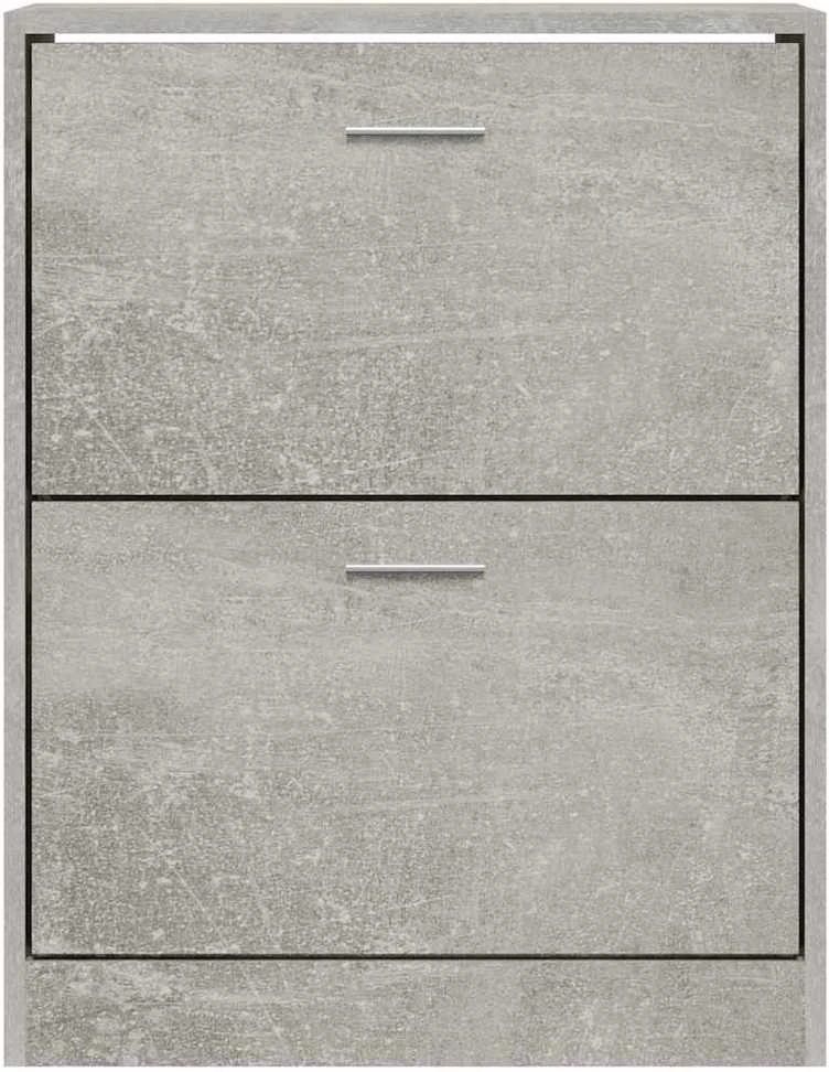 Spintelė batams, betono pilka, 63x24x81cm, apdirbta mediena