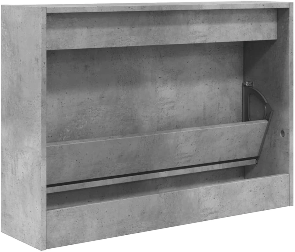 Spintelė batams, betono pilka, 80x21x57cm, apdirbta mediena