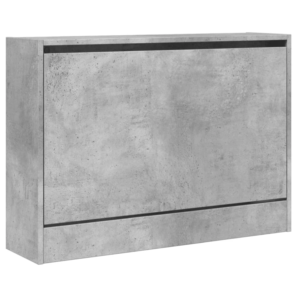 Spintelė batams, betono pilka, 80x21x57cm, apdirbta mediena