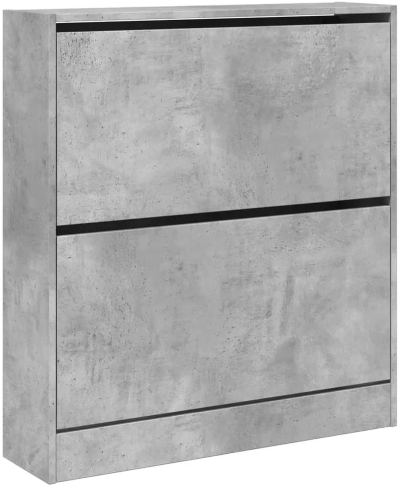 Spintelė batams, betono pilka, 80x21x87,5cm, apdirbta mediena