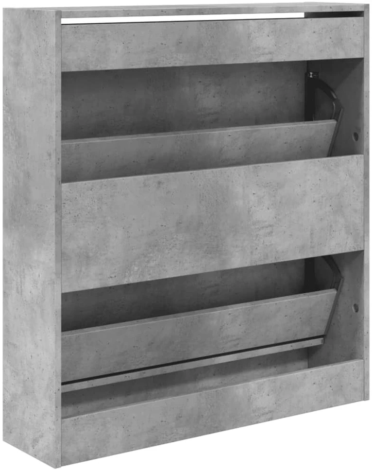 Spintelė batams, betono pilka, 80x21x87,5cm, apdirbta mediena