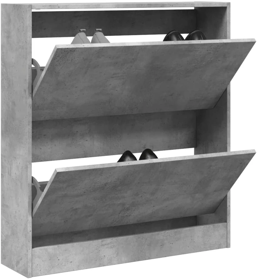 Spintelė batams, betono pilka, 80x21x87,5cm, apdirbta mediena