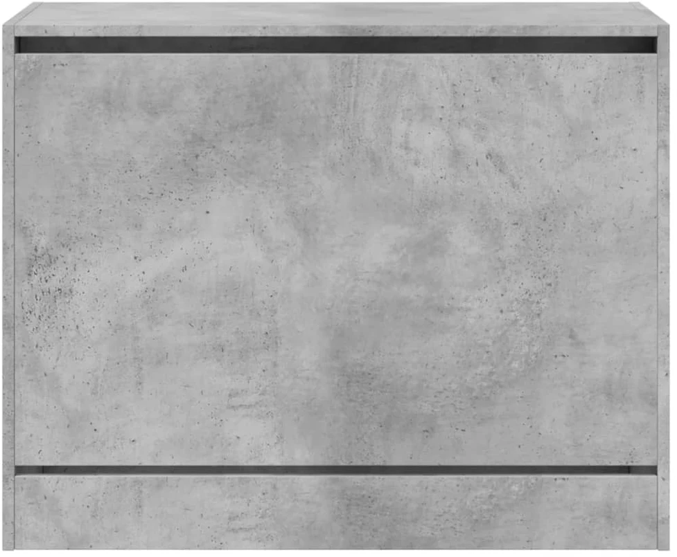 Spintelė batams, betono pilka, 80x34x63cm, apdirbta mediena
