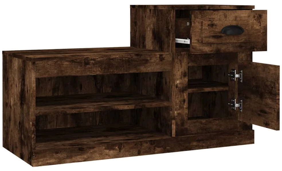Spintelė batams, dūminio ąžuolo, 100x42x60cm, apdirbta mediena