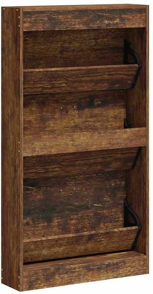 Spintelė batams, dūminio ąžuolo, 59x17x108cm, apdirbta mediena