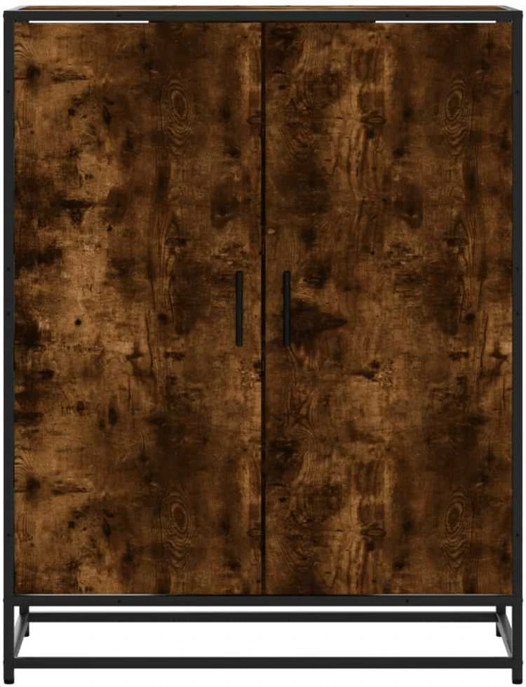 Spintelė batams, dūminio ąžuolo, 75x38x97,5cm, mediena/metalas