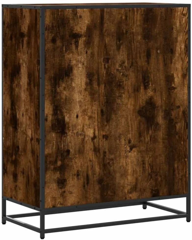 Spintelė batams, dūminio ąžuolo, 75x38x97,5cm, mediena/metalas
