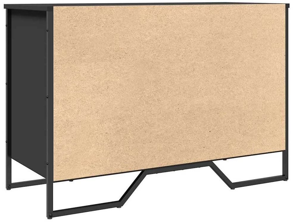 Spintelė batams, juodos spalvos, 90x38x61,5cm, apdirbta mediena
