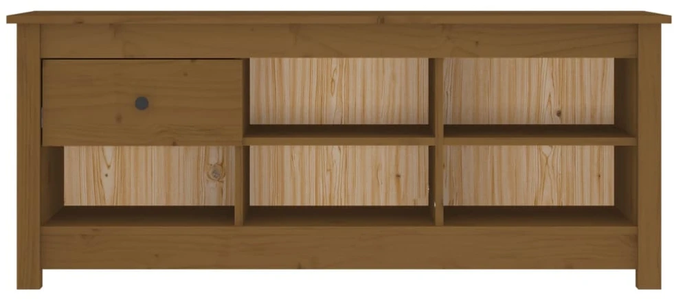 Spintelė batams, medaus ruda, 110x38x45,5cm, pušies masyvas