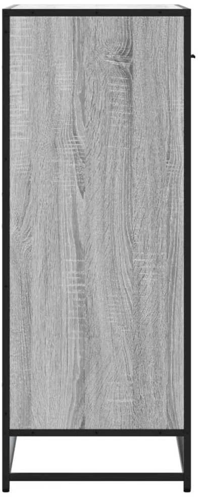 Spintelė batams, pilka ąžuolo, 75x38x97,5cm, mediena ir metalas