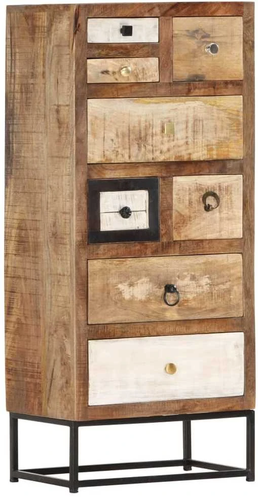 Spintelė su stalčiais, 45x30x105cm, perdirbtos medienos masyvas