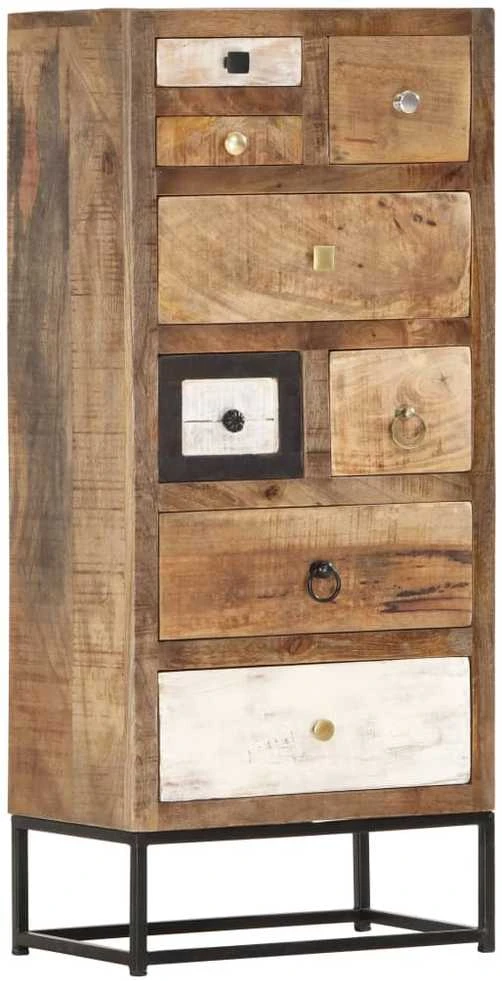 Spintelė su stalčiais, 45x30x105cm, perdirbtos medienos masyvas
