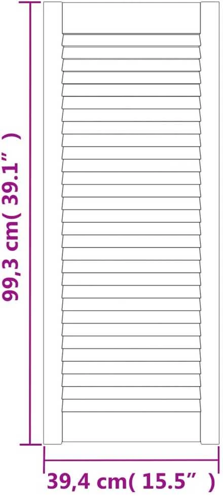 Spintelės durelės, 2vnt., baltos, 99,3x39,4cm, pušis