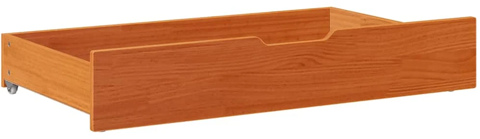 Stalčiai po lova, 2vnt., vaško rudi, 95x55x16, pušies masyvas