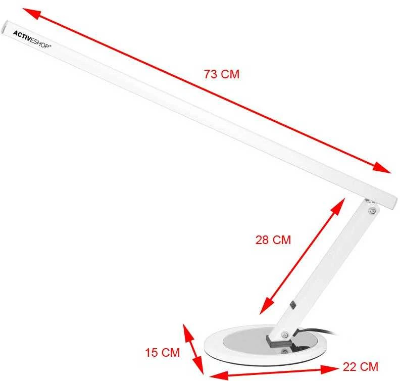 Activeshop Stalinė lempa LED 8W ALUMINUM Baltas
