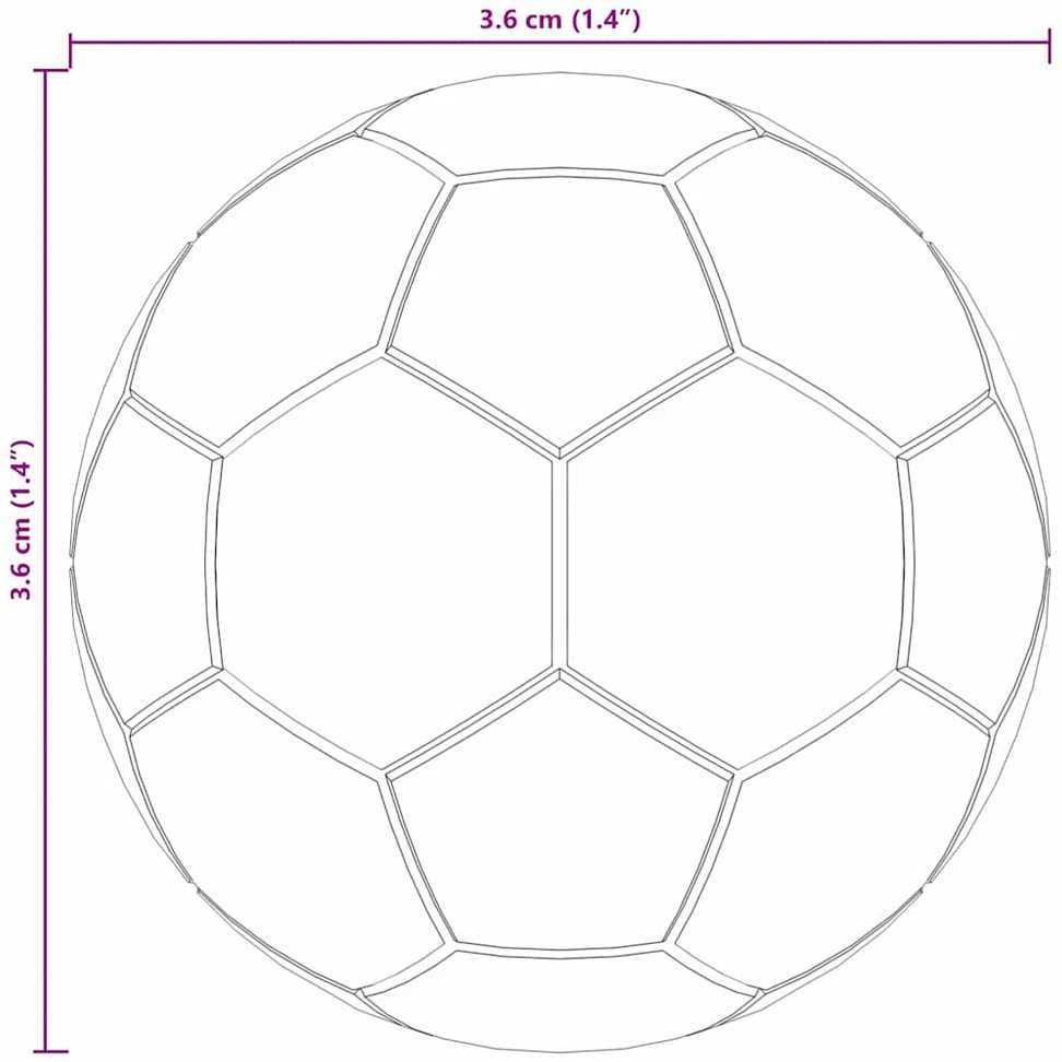 Stalo futbolai 12 vnt. Balta 3,6 x 3,6 cm Polipropilenas