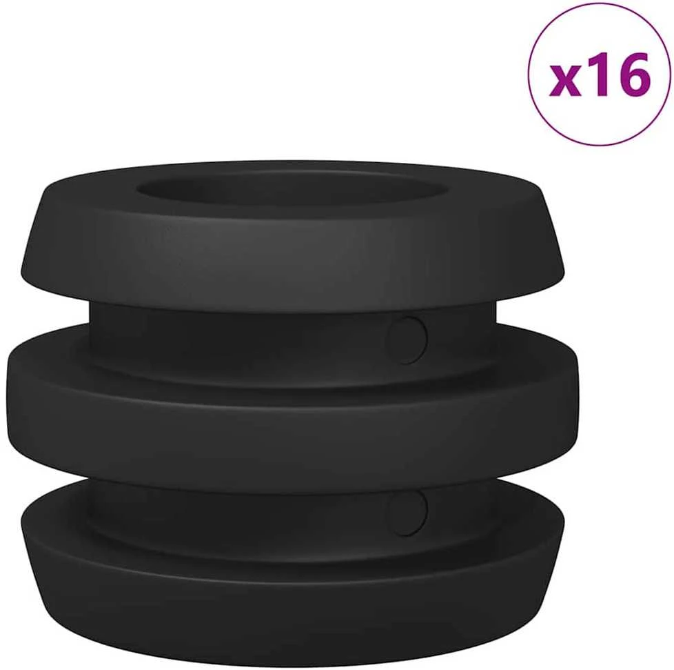 Stalo futbolo kamuoliukai 16 vnt. Juoda 3 x 3 x 2 cm TPE