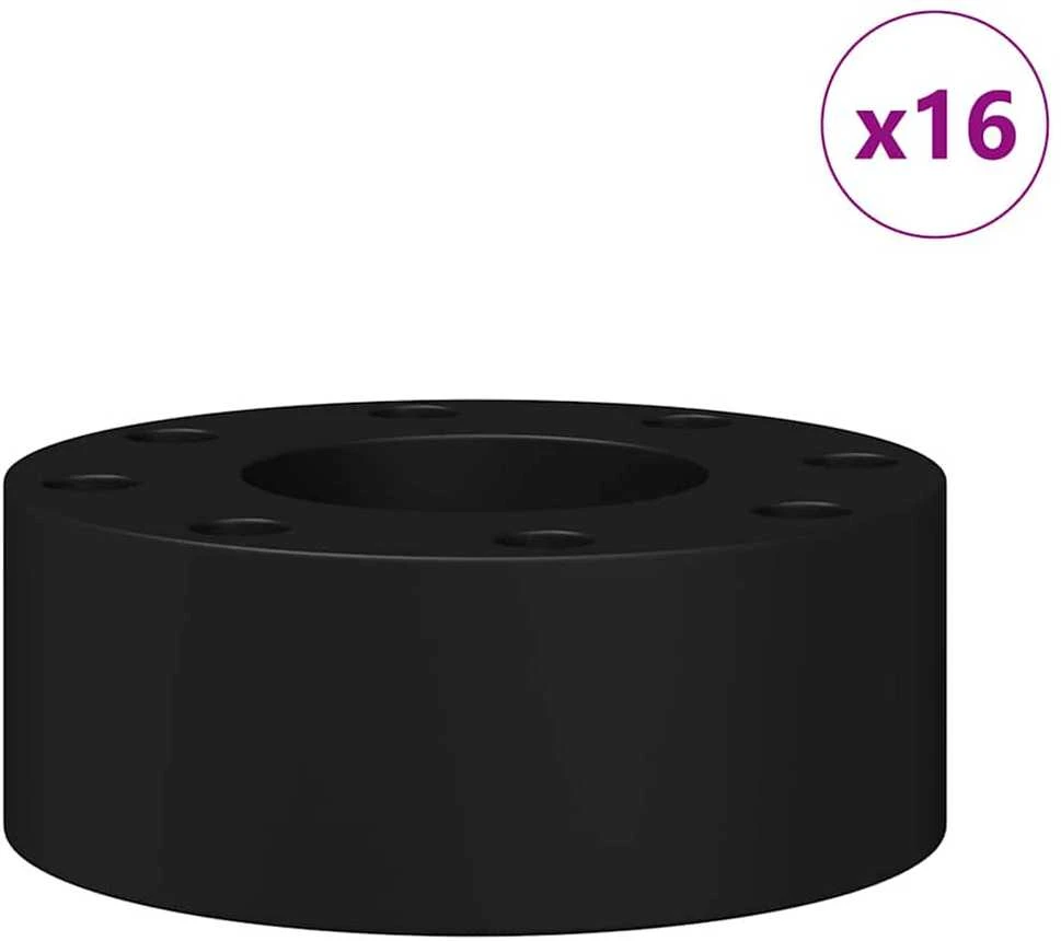 Stalo futbolo kamuoliukai 16 vnt. Juoda 2,7 x 2,7 x 1,3 cm TPE