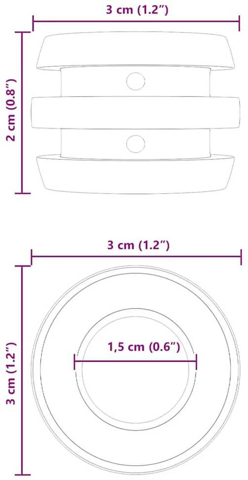 Stalo futbolo kamuoliukai 16 vnt. Juoda 3 x 3 x 2 cm TPE