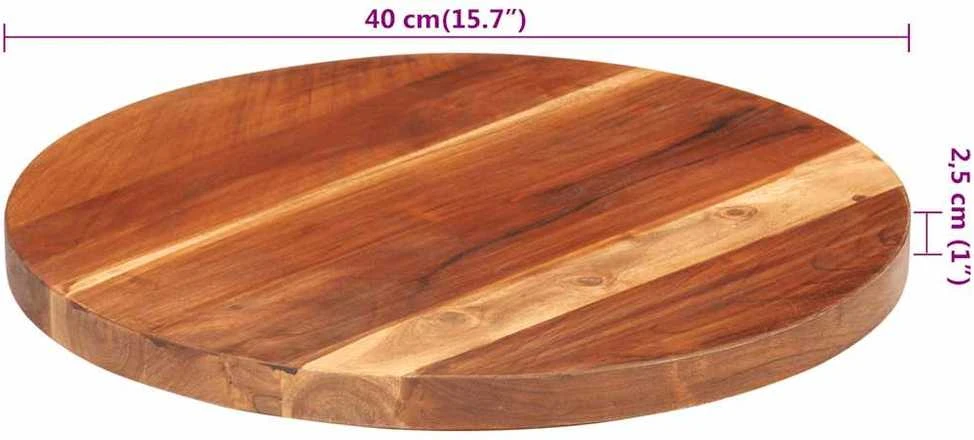 Stalviršis, 40cm, akacijos medienos masyvas, apskritas, 25–27mm