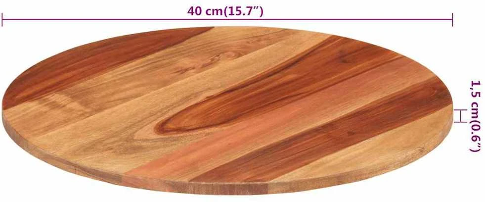 Stalviršis, 40cm, akacijos medienos masyvas, apskritas, 15–16mm