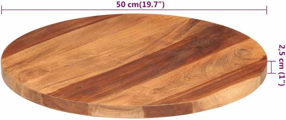 Stalviršis, 50cm, akacijos medienos masyvas, apskritas, 25–27mm
