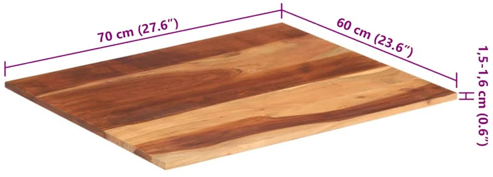 Stalviršis, 60x70cm, akacijos medienos masyvas, 15–16mm