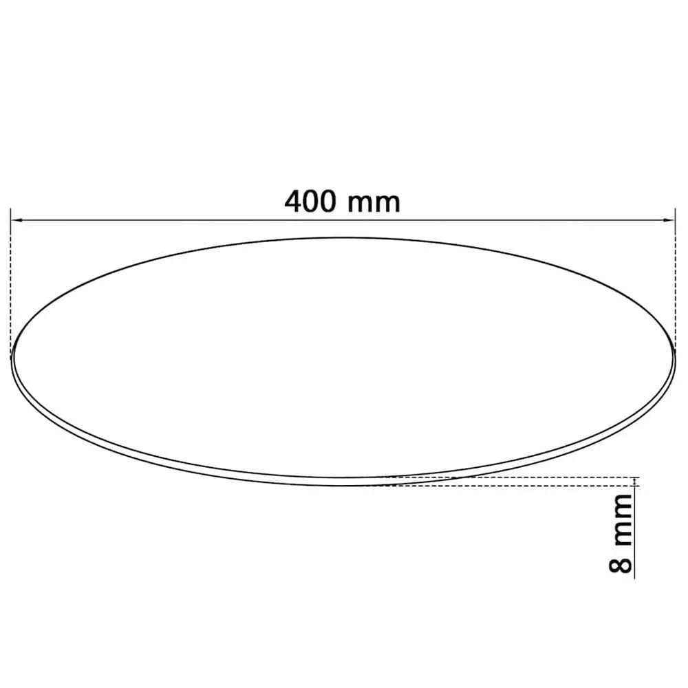 Stalviršis, grūdintas stiklas, apvalus, 400 mm