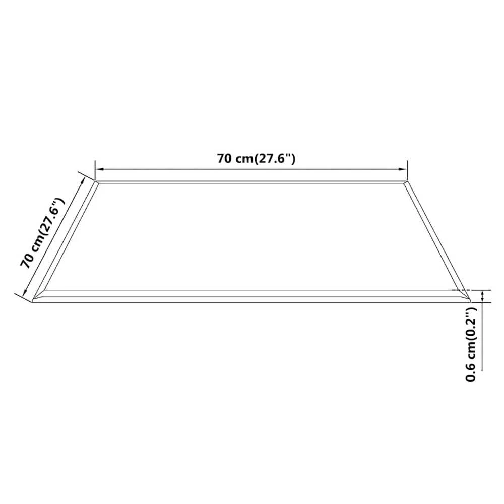 Stalviršis, grūdintas stiklas, kvadrato forma, 700x700mm
