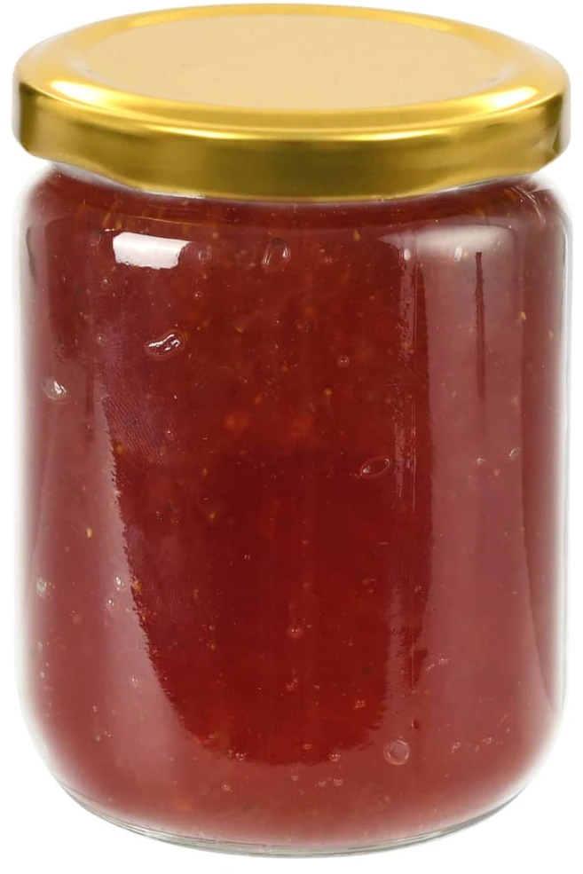 Stikl. stiklainiai uogienei su auks. sp. dangt., 96vnt., 230ml